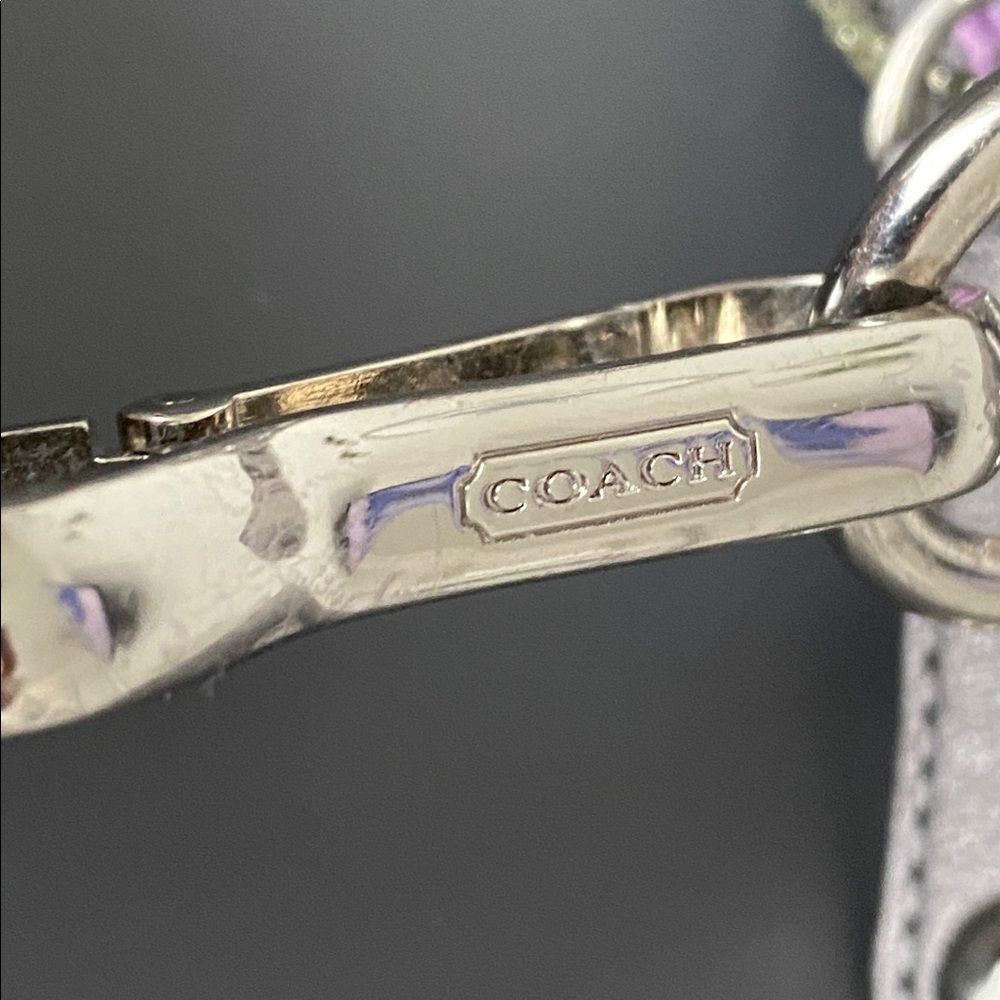 Coach Madison Opt Art Claire Crossbody/Satchel bag Gray & Silver Office Vacation - Picture 8 of 12